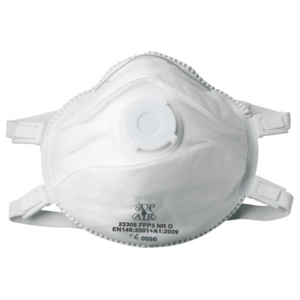 3M Masque anti poussière FFP1 avec coque - Avec soupape - Blanc